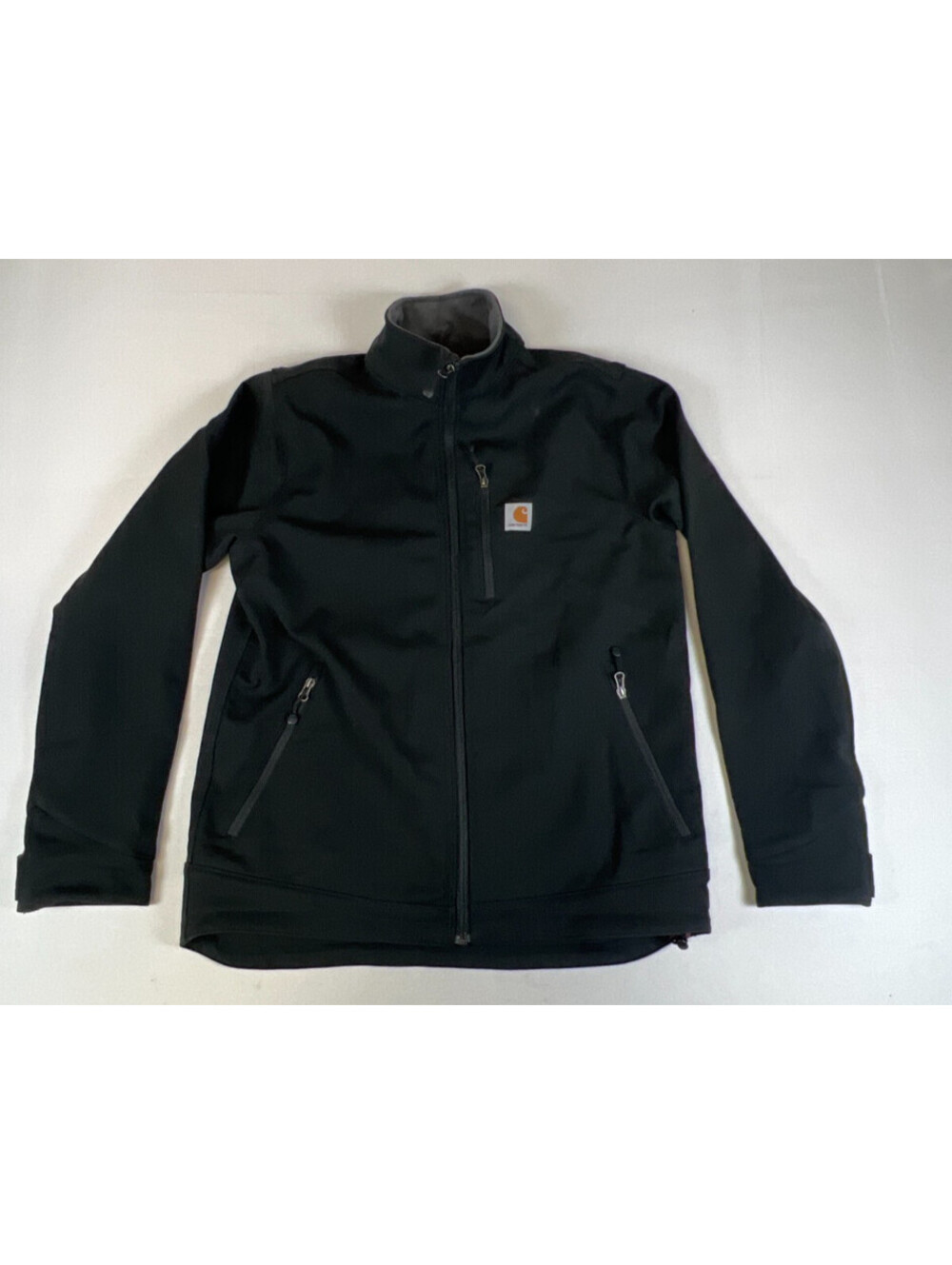 Carhartt 102199 Men Size M Black Waterproof Softshell Jacket Full Zip Fleece